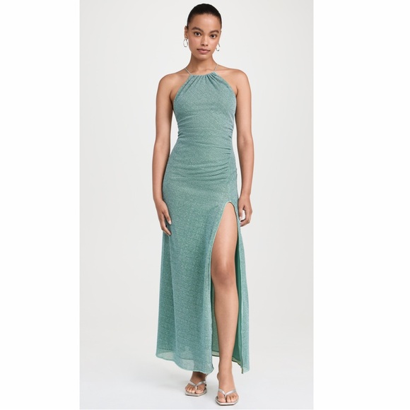 green emerald velvet dress La Femme Aqua Blue Long Sequin Prom Dress main image 0